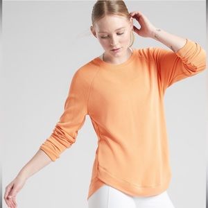 Athleta Orange Long Sleeve Lightweight Top Size Small